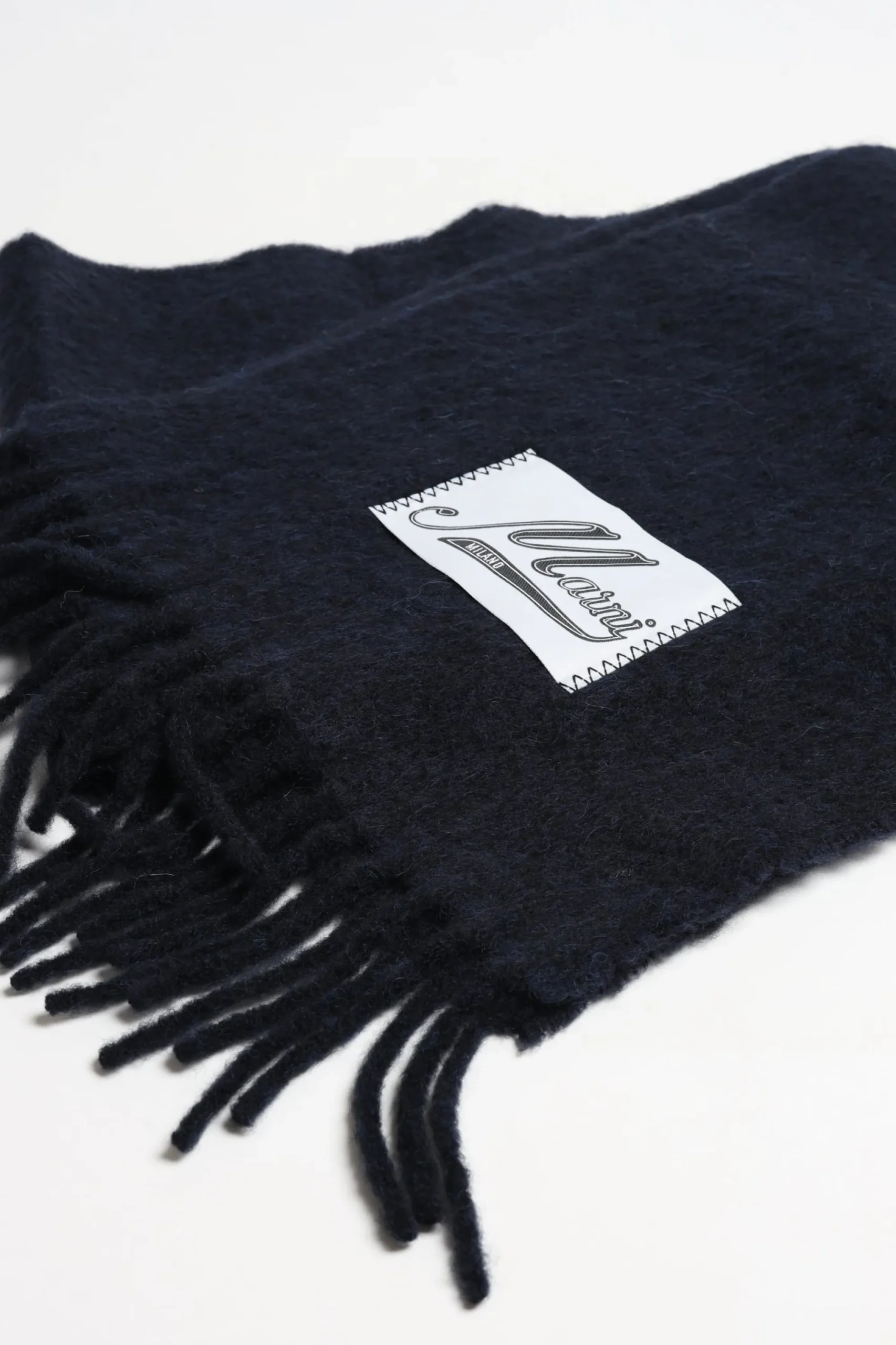 Femme Marni Echarpe En Alpaga Bleu