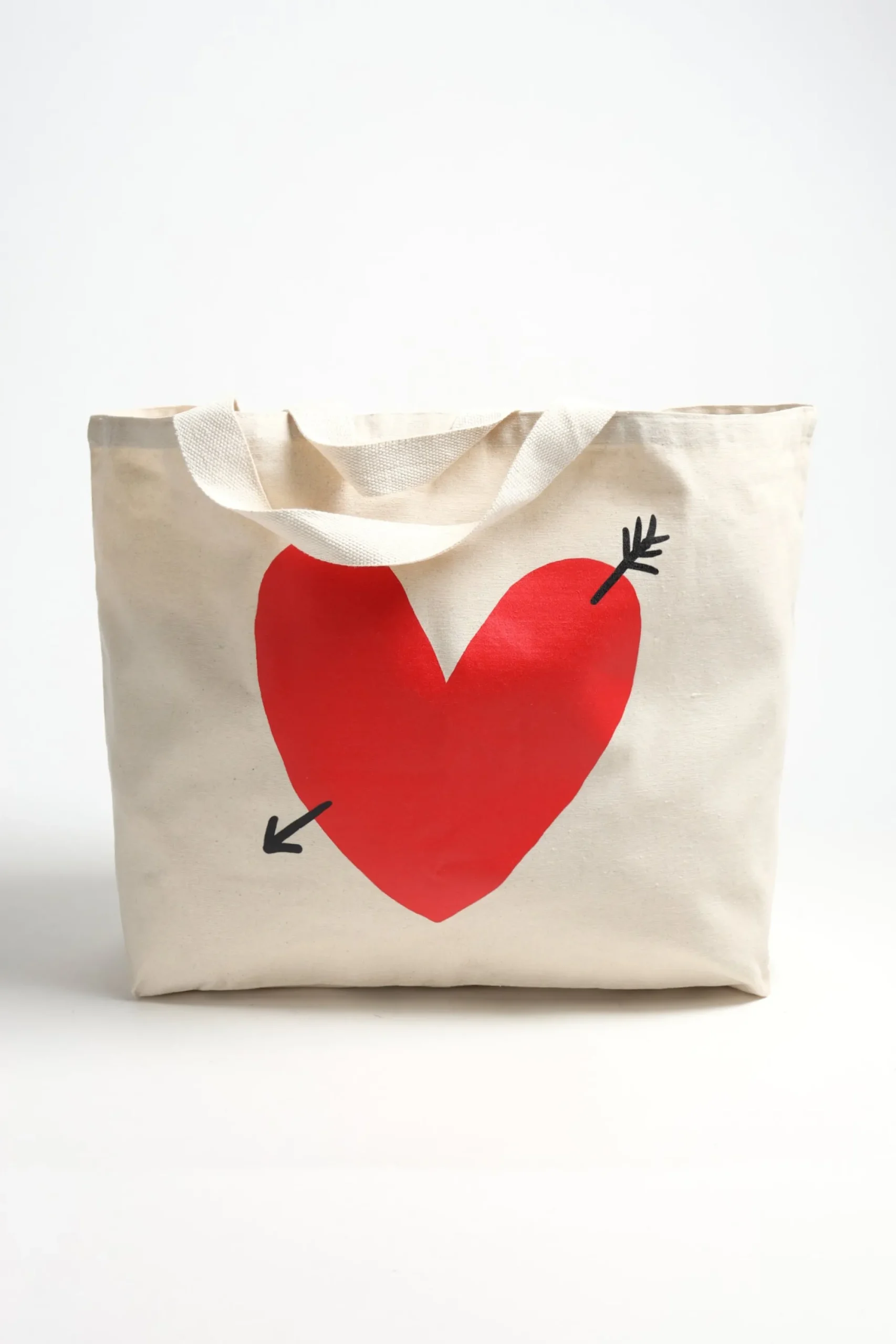 Femme Anita Hass Grand Shopper En Toile Avec Logo En Forme De Coeur