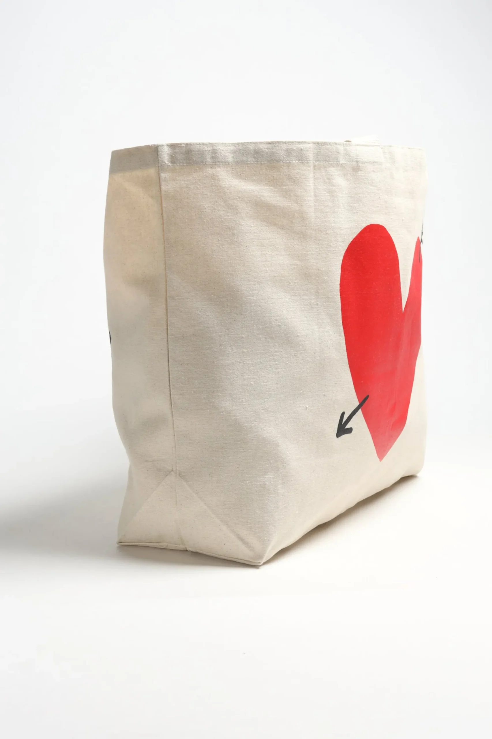 Femme Anita Hass Grand Shopper En Toile Avec Logo En Forme De Coeur