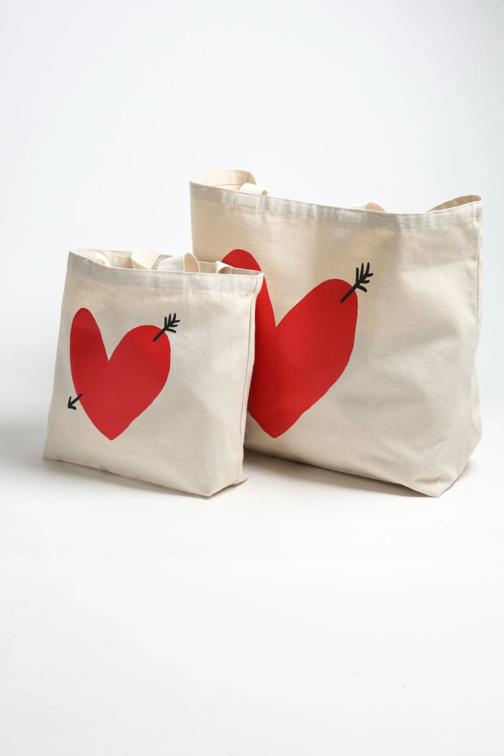 Femme Anita Hass Grand Shopper En Toile Avec Logo En Forme De Coeur