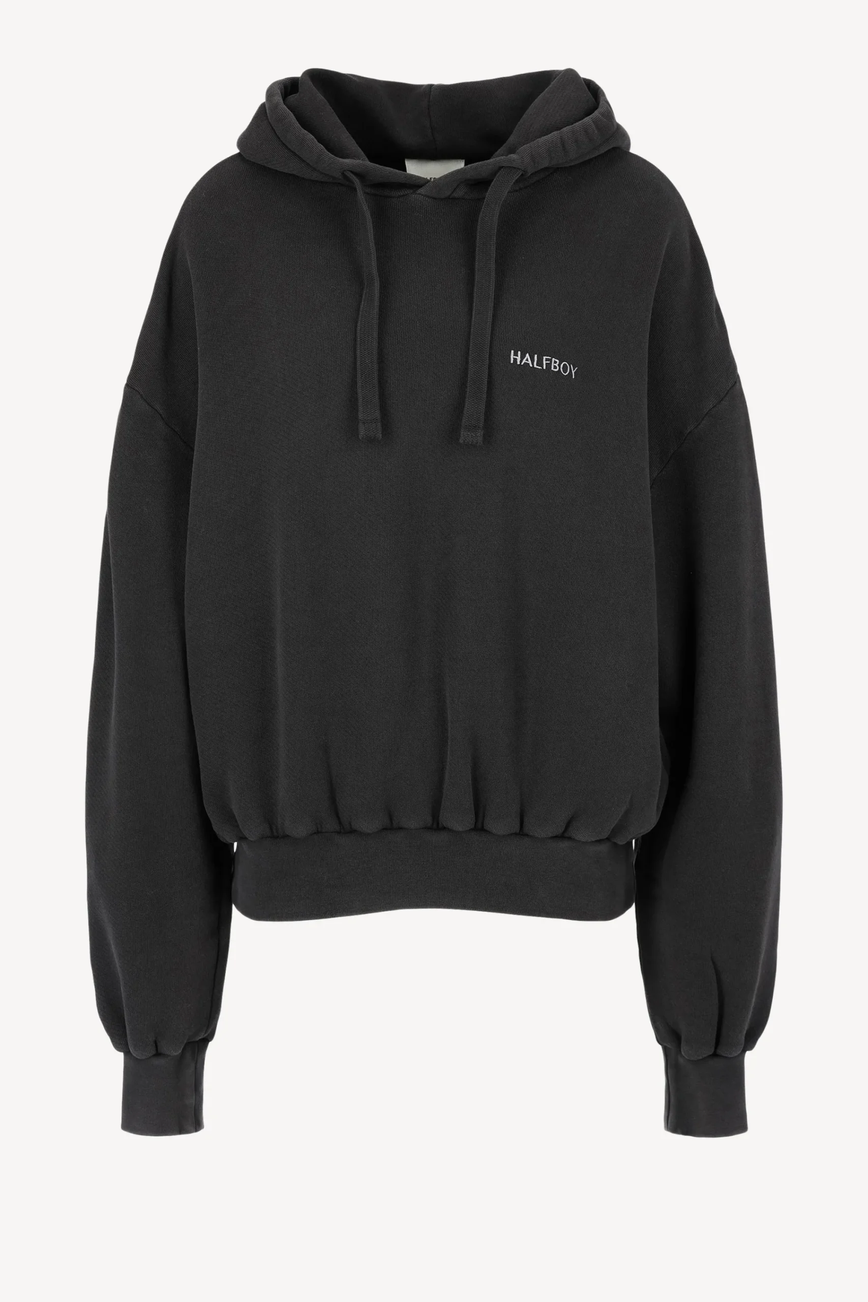 Femme Halfboy Hoodie Fleece Crop En Noir