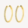 Femme Nina Kastens Jewelry Hoops Diamond En Or Jaune