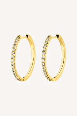 Femme Nina Kastens Jewelry Hoops Diamond En Or Jaune
