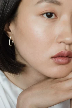 Femme Nina Kastens Jewelry Hoops Diamond En Or Jaune