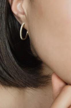 Femme Nina Kastens Jewelry Hoops Diamond En Or Jaune