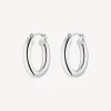 Femme Nina Kastens Jewelry Hoops Essential Small En Or Blanc