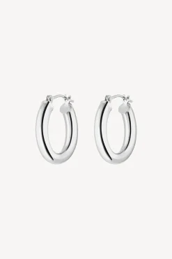 Femme Nina Kastens Jewelry Hoops Essential Small En Or Blanc