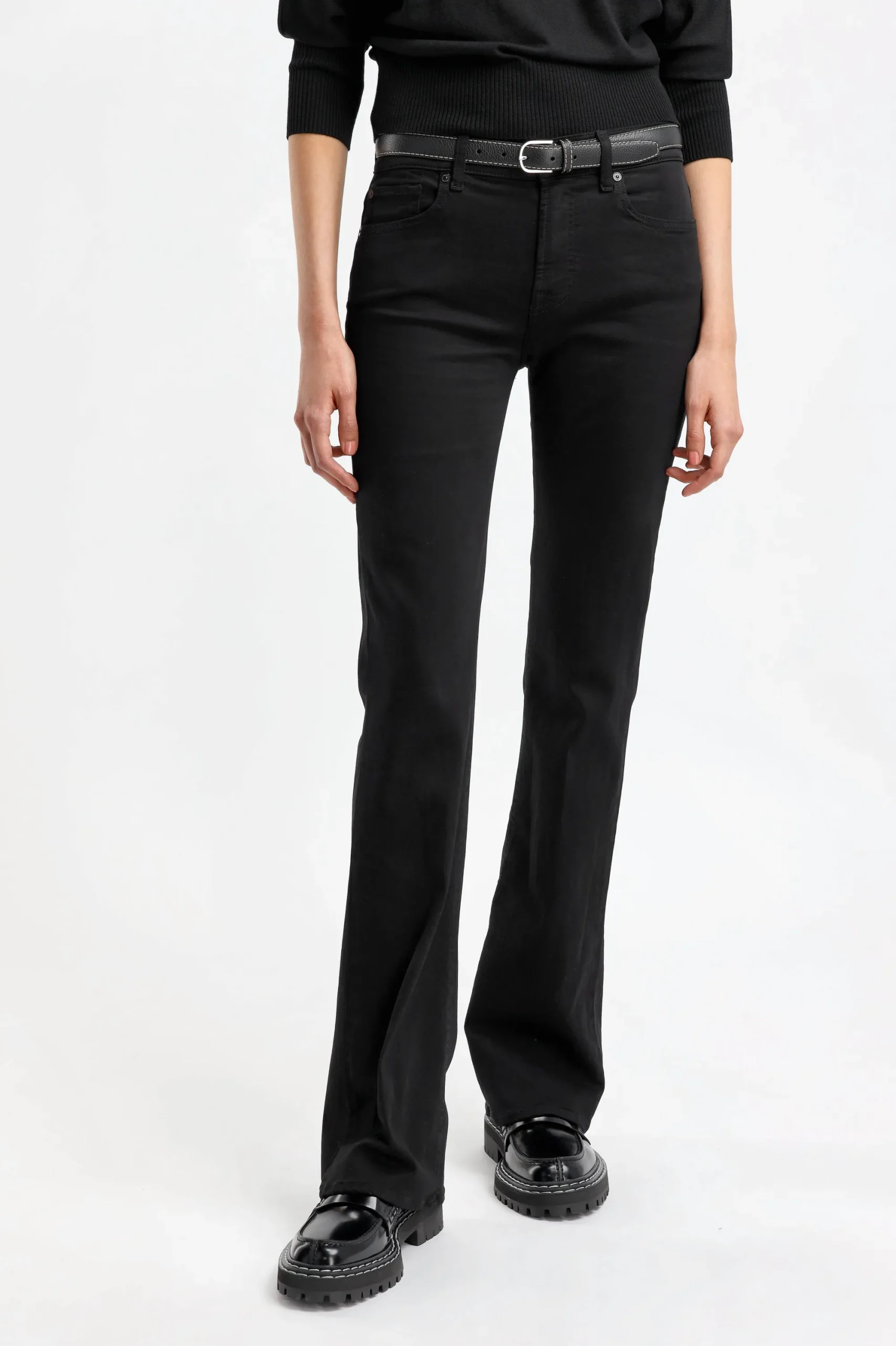 Femme 7 For All Mankind Jeans Bootcut Bair En Noir