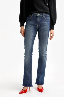 Femme 7 For All Mankind Jeans Bootcut Nolita En Bleu Fonce