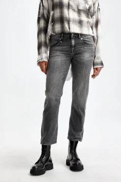 Femme R13 Jeans Boy Straight En Gris Vintage