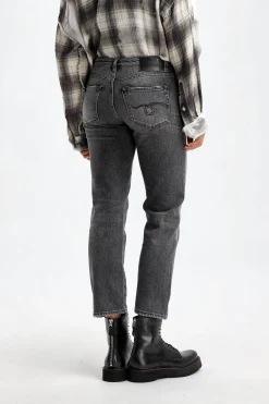 Femme R13 Jeans Boy Straight En Gris Vintage
