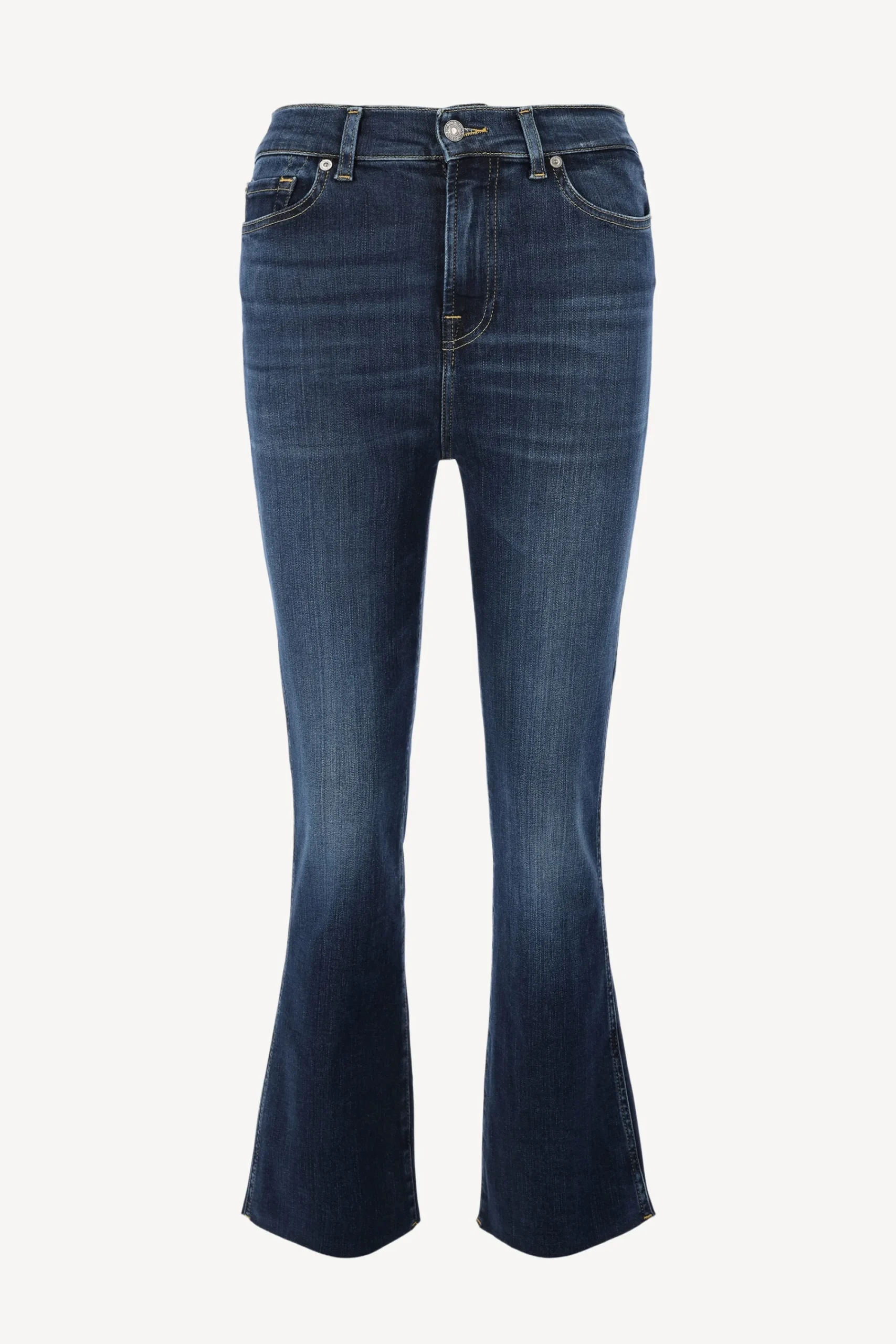 Femme 7 For All Mankind Jeans Hw Slim Kick En Bleu Fonce