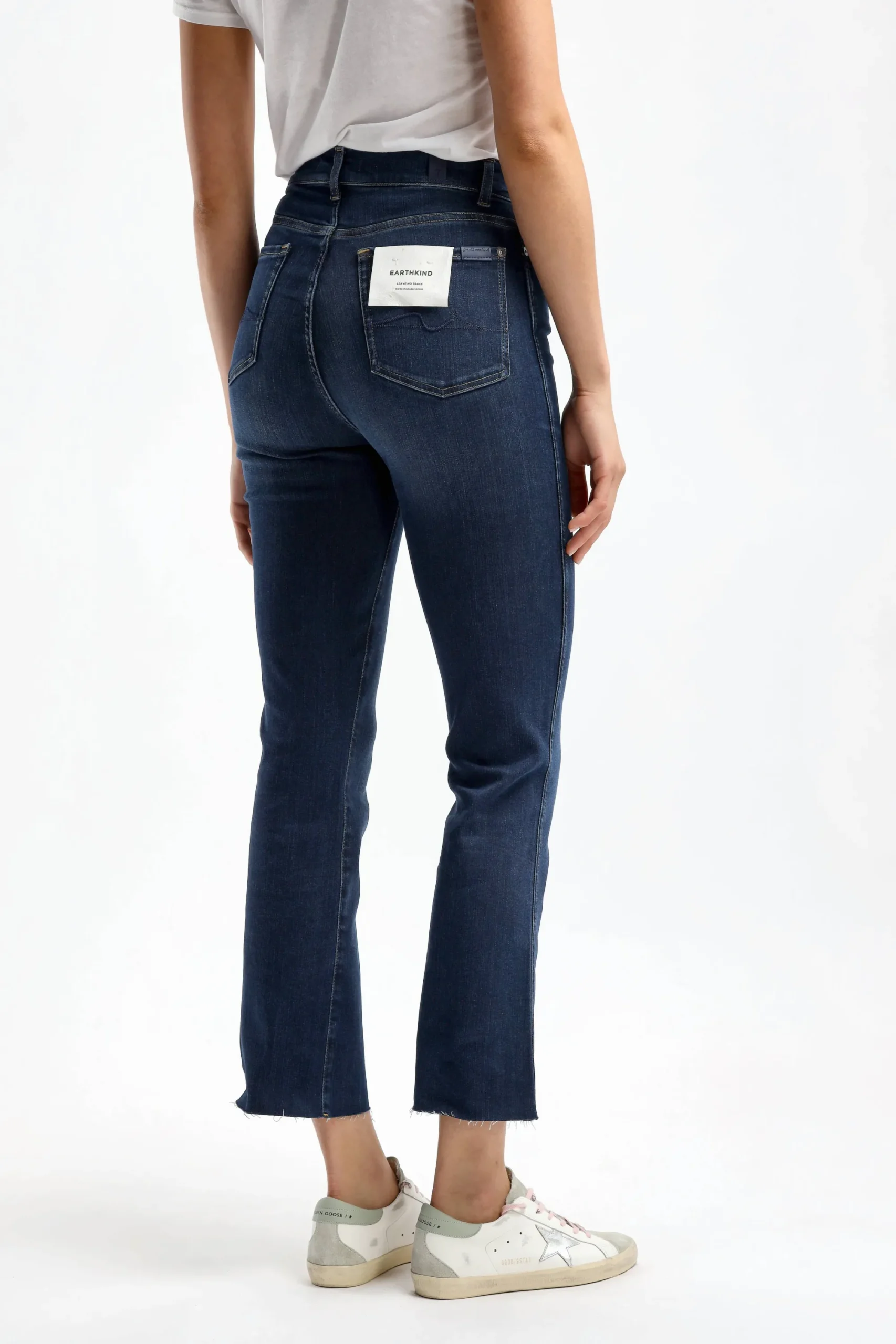 Femme 7 For All Mankind Jeans Hw Slim Kick En Bleu Fonce