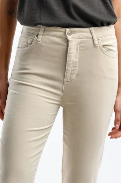 Femme 7 For All Mankind Jeans Hw Slim Kick En Velvet White