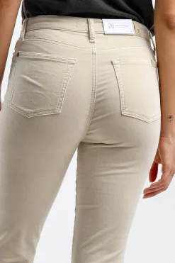 Femme 7 For All Mankind Jeans Hw Slim Kick En Velvet White