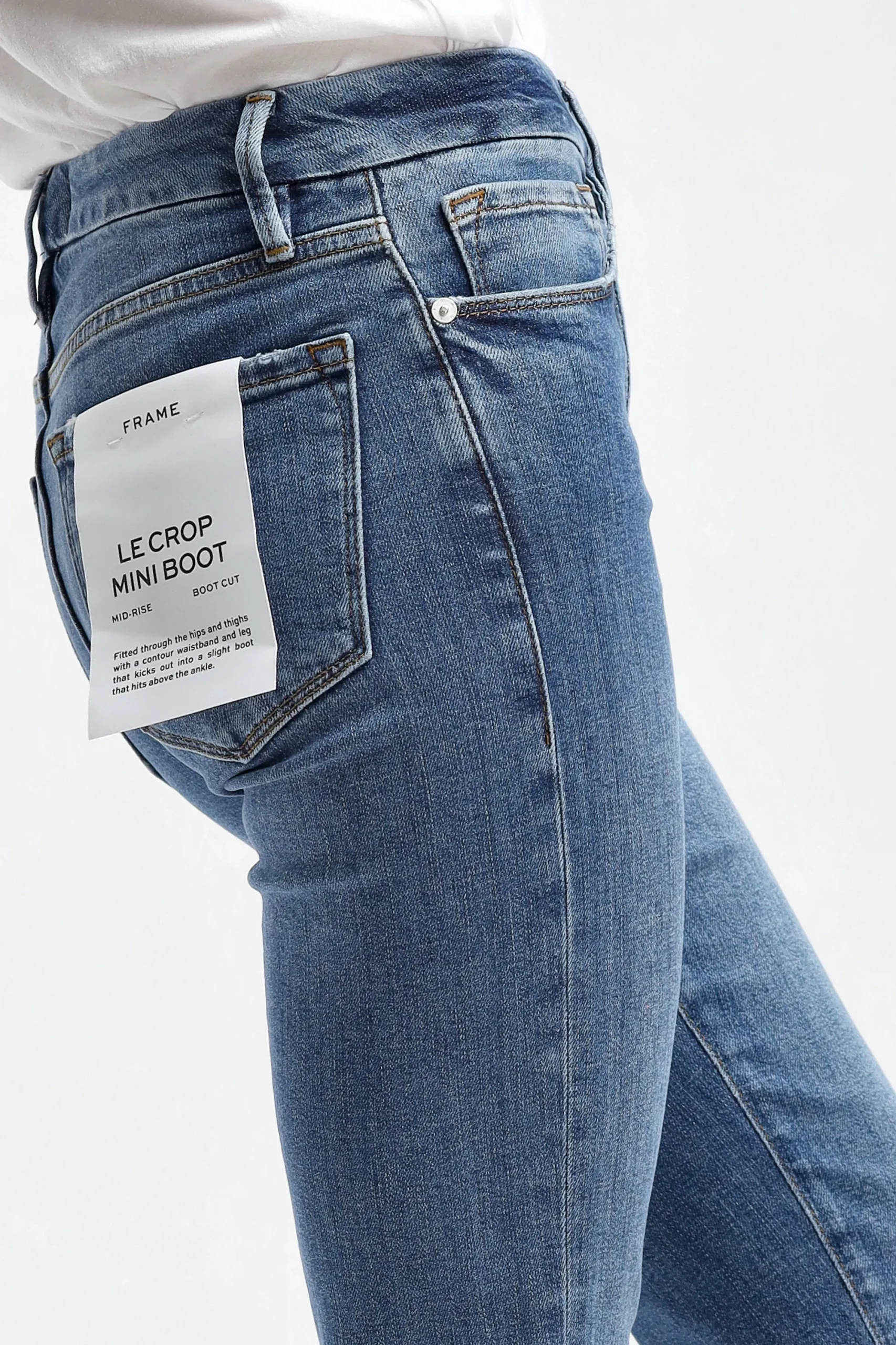 Femme Frame Jeans Le Crop Mini Boot En Samson