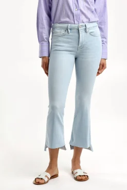 Femme Frame Jeans Le Crop Mini Boot En Clarte