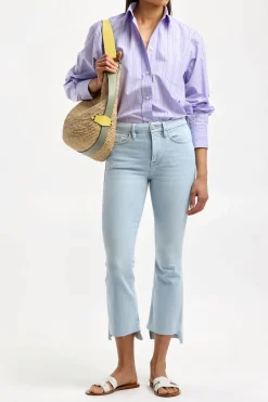 Femme Frame Jeans Le Crop Mini Boot En Clarte