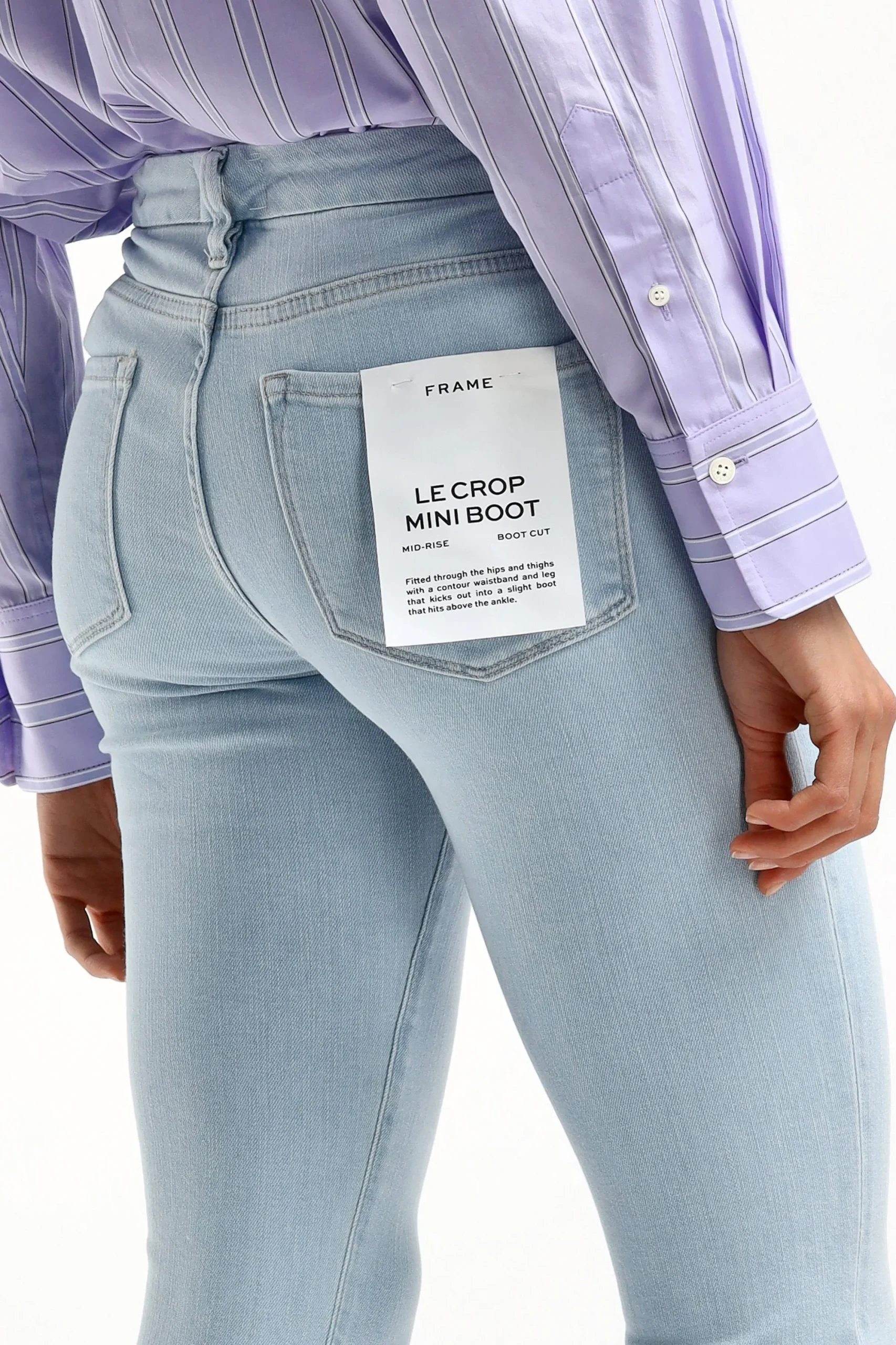 Femme Frame Jeans Le Crop Mini Boot En Clarte