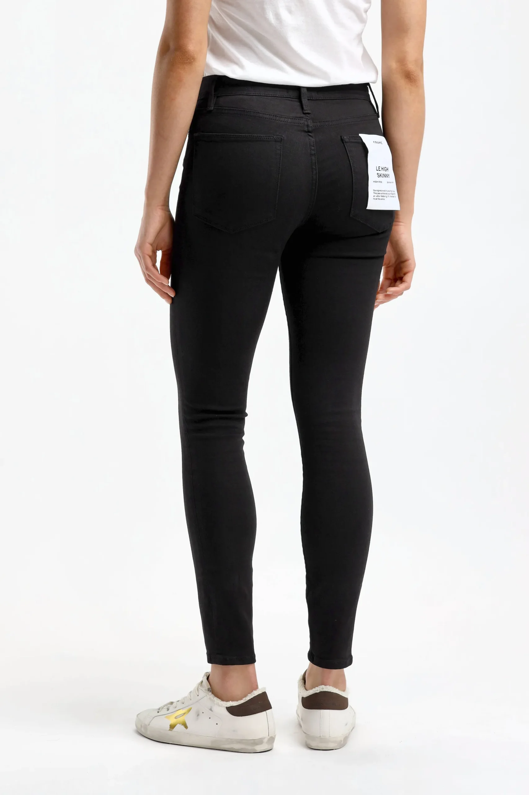 Femme Frame Jeans Le High Skinny En Film Noir