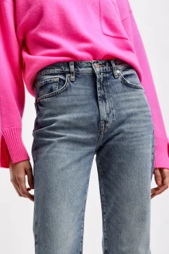 Femme 7 For All Mankind Jeans Logan Stovepipe En Bleu Clair