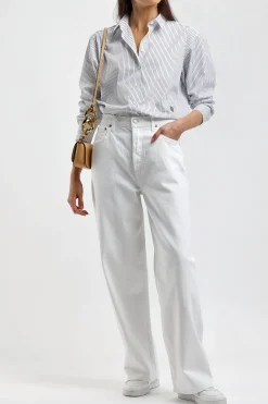 Femme Agolde Jeans Low Slung Baggy En Milkshake