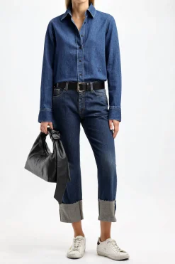 Femme Closed Jeans Milo En Bleu Fonce