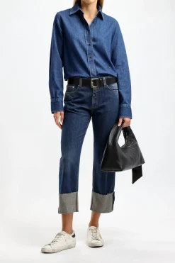 Femme Closed Jeans Milo En Bleu Fonce