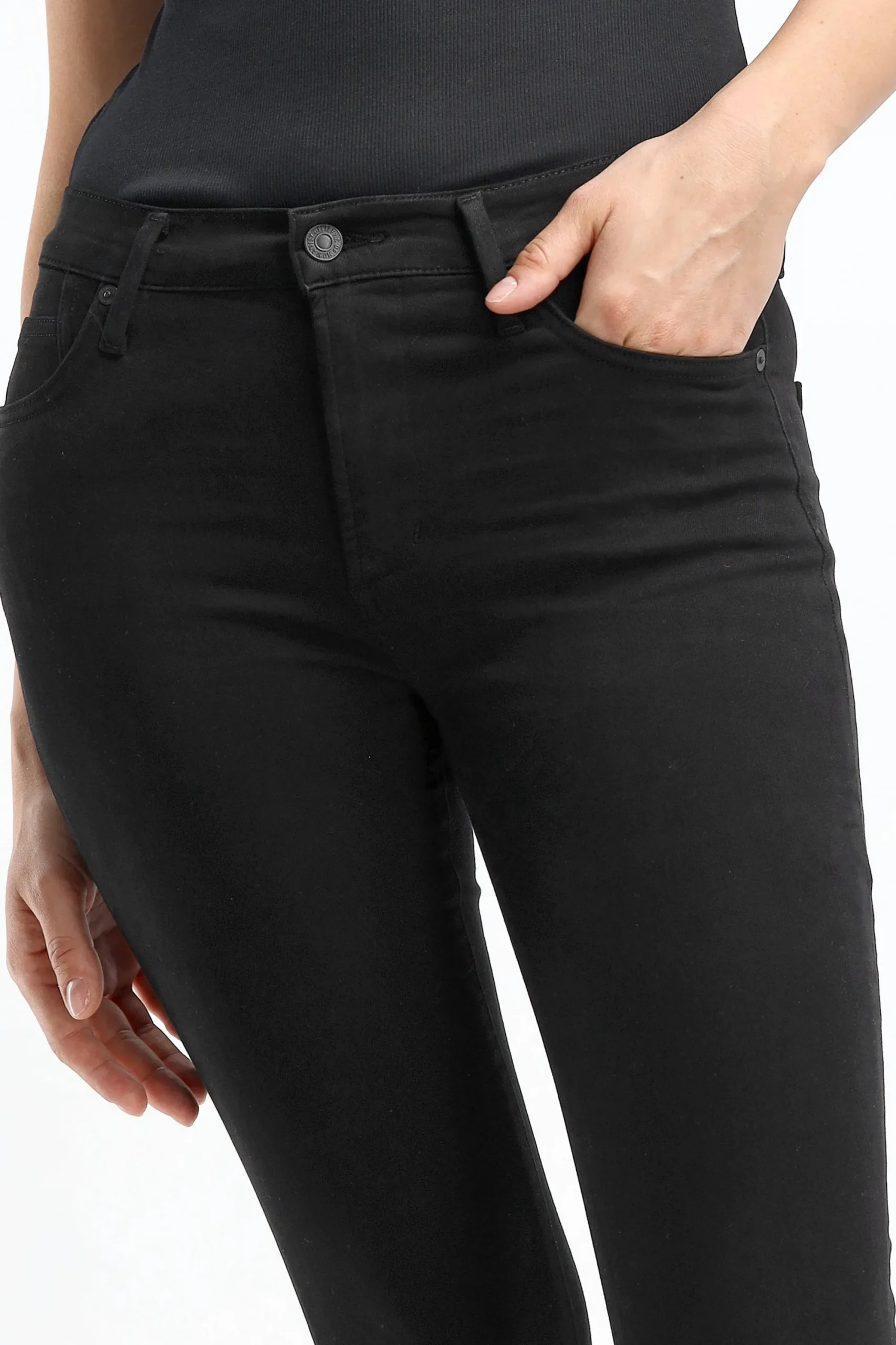 Femme Citizens of Humanity Jeans Rocket En Noir Plush