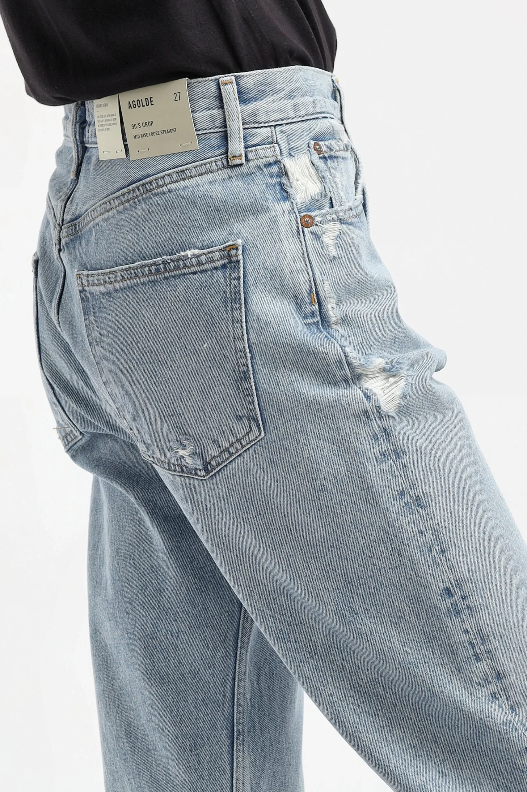 Femme Agolde Jeans 90S Crop In Nerve