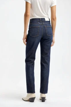 Femme Closed Jeans Straight-X En Bleu Fonce