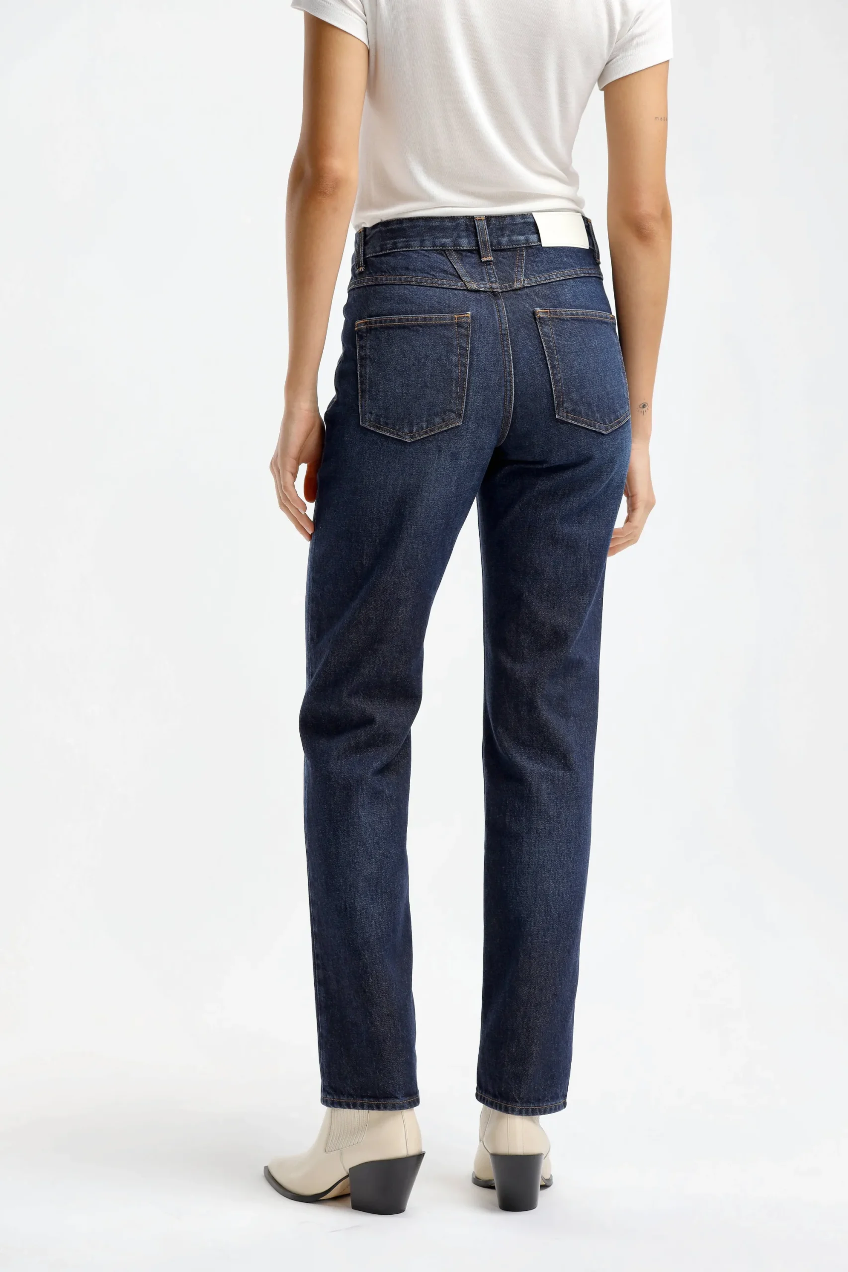 Femme Closed Jeans Straight-X En Bleu Fonce