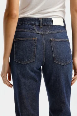 Femme Closed Jeans Straight-X En Bleu Fonce