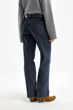 Femme 7 For All Mankind Jeans Tess Action En Bleu Fonce