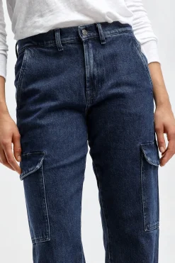 Femme 7 For All Mankind Jeans Tess Cargo En Bleu Fonce