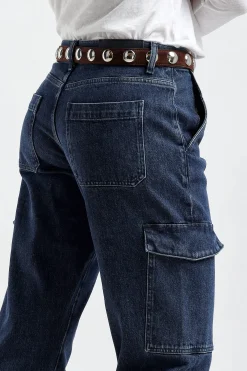 Femme 7 For All Mankind Jeans Tess Cargo En Bleu Fonce