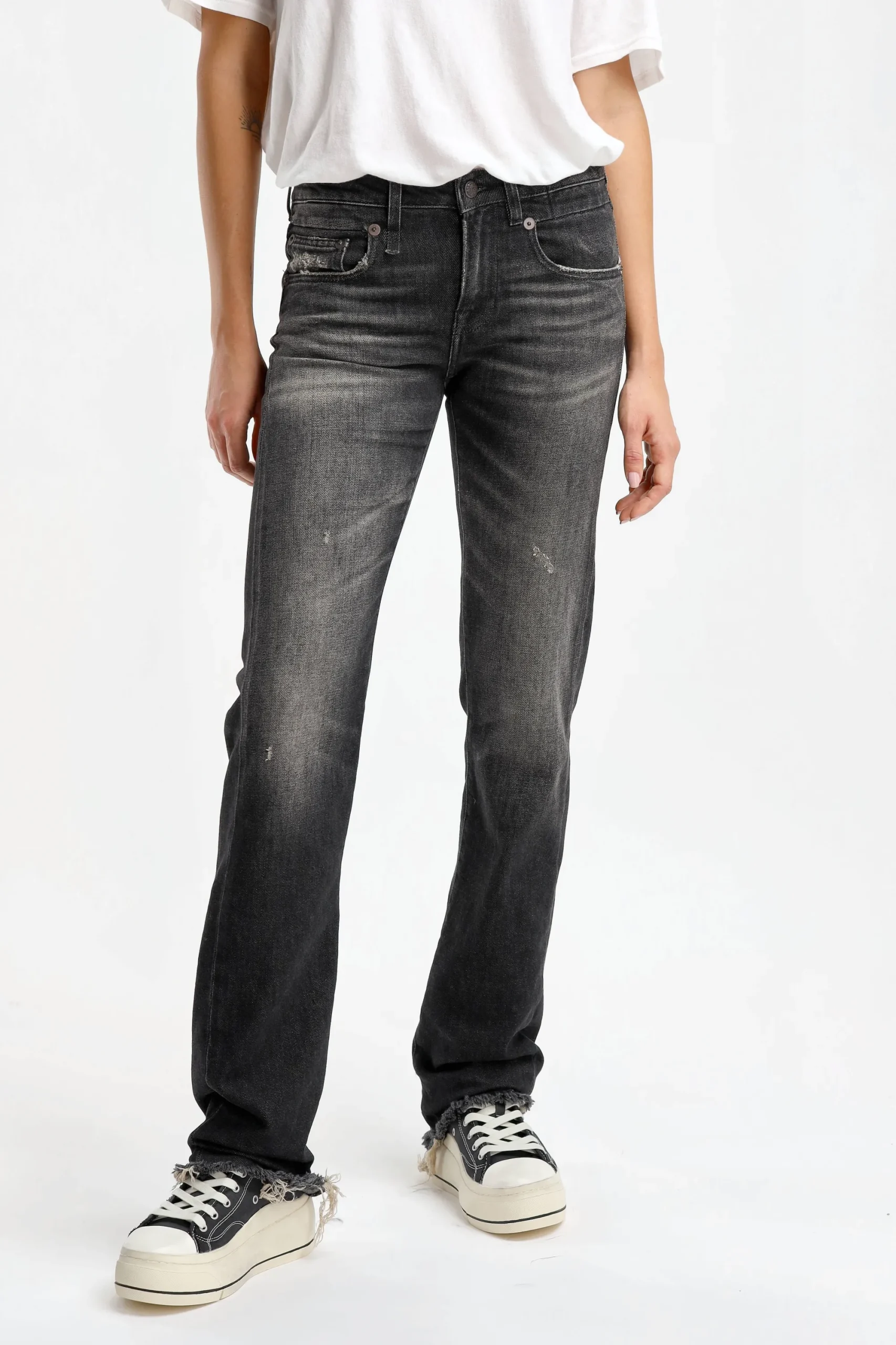 Femme R13 Jeans Tobi Slim En Abbey Black