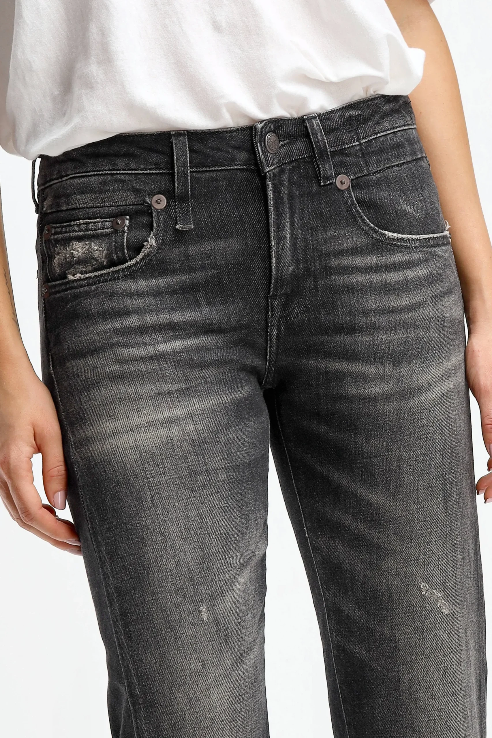 Femme R13 Jeans Tobi Slim En Abbey Black