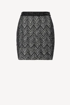 Femme Missoni Jupe A Paillettes Noir/Argent