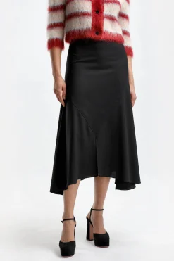 Femme Marni Jupe Asymetrique Noire