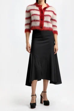 Femme Marni Jupe Asymetrique Noire