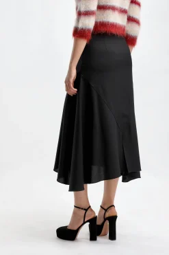 Femme Marni Jupe Asymetrique Noire