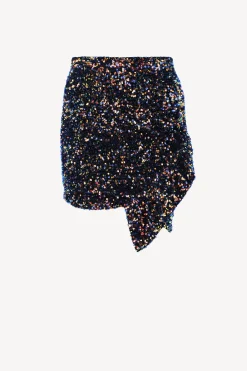 Femme IRO Jupe Dasia Dans Shiny Blue