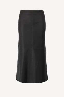 Femme by Malene Birger Jupe En Cuir Simoas En Noir