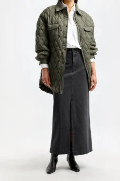 Femme H2O Fagerholt Jupe En Jean Classic En Noir Delave