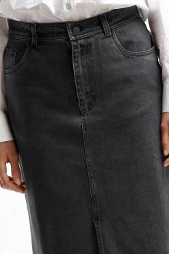 Femme H2O Fagerholt Jupe En Jean Classic En Noir Delave