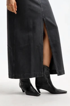 Femme H2O Fagerholt Jupe En Jean Classic En Noir Delave