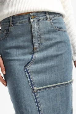 Femme Tom Ford Jupe En Jean Midi En Hydrangea