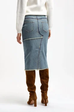 Femme Tom Ford Jupe En Jean Midi En Hydrangea