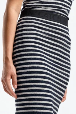 Femme Dorothee Schumacher Jupe Endless Dans Navy/Silver